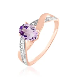 Online Histoire d'Or Bague Candice Or Rose Amethyste