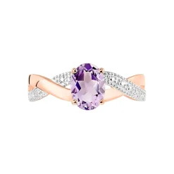 Online Histoire d'Or Bague Candice Or Rose Amethyste