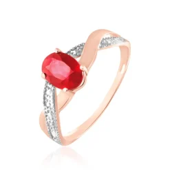 New Histoire d'Or Bague Candice Or Rose Rubis