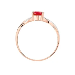 New Histoire d'Or Bague Candice Or Rose Rubis