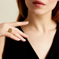 Histoire d'Or Bague Capri Acier Jaune* Bagues|Bagues Sans Pierre