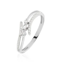 Histoire d'Or Bague Carey Or Blanc Diamant
