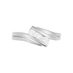 Histoire d'Or Bague Cascade Argent Blanc Oxyde De Zirconium* Bagues|Bagues De Fiançailles
