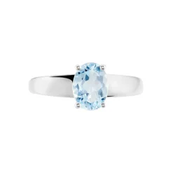 Histoire d'Or Bague Cassius Or Blanc Topaze Bleu Sky