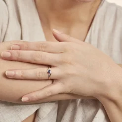 Clearance Histoire d'Or Bague Celestine Or Jaune Saphir Et Diamant