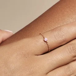 Outlet Histoire d'Or Bague Chaine Rio Selaron Argent Rose Oxyde De Zirconium argent rose oxyde rose