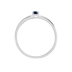 Histoire d'Or Bague Charmante Or Blanc Saphir Et Diamant