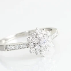 Clearance Histoire d'Or Bague Chouchou Platine Blanc Diamant