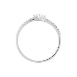 Discount Histoire d'Or Bague Clarina Or Blanc Oxyde De Zirconium