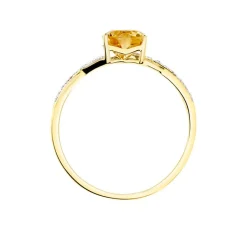 Best Histoire d'Or Bague Clothilde Or Jaune Citrine Et Oxyde or jaune citrine jaune