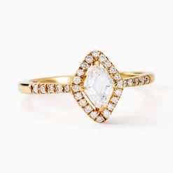 Clearance Histoire d'Or Bague Collection Icone Or Jaune Diamant Synthétique or blanc diamant synthétique blanc