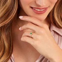 Histoire d'Or Bague Cosimo Or Jaune Emeraude Diamant* Bagues|Bagues Avec Pierre