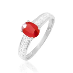 Histoire d'Or Bague Crista Et Diamant or blanc rubis