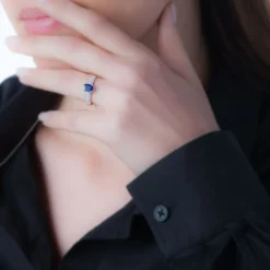 New Histoire d'Or Bague Crista Or Blanc Topaze Et Diamant