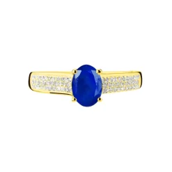 Hot Histoire d'Or Bague Crista Or Jaune Saphir Et Diamant