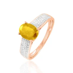 Histoire d'Or Bague Crista Or Rose Citrine Et Diamant* Bagues|Bagues Avec Pierre
