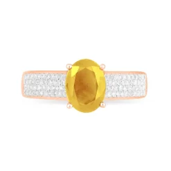 Histoire d'Or Bague Crista Or Rose Citrine Et Diamant* Bagues|Bagues Avec Pierre