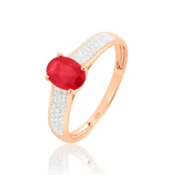 Histoire d'Or Bague Crista Or Rose Rubis Et Diamant* Bagues|Bagues Avec Pierre
