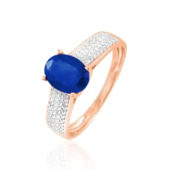 Discount Histoire d'Or Bague Crista Et Diamant or rose saphir