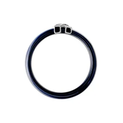 Outlet Histoire d'Or Bague Cronos Argent Blanc Céramique Oxyde