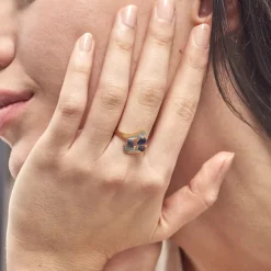 Histoire d'Or Bague Dahlia Or Jaune Saphir Diamant* Bagues|Bagues Avec Pierre