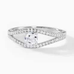 Clearance Histoire d'Or Bague Danice Argent Blanc Oxyde De Zirconium