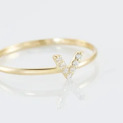 New Histoire d'Or Bague De Phalange Celene Or Jaune Oxyde De Zirconium