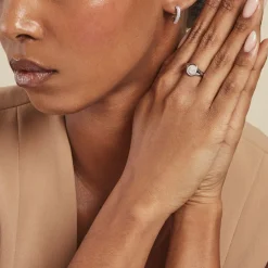 Sale Histoire d'Or Bague Declaration De Zirconium argent blanc oxyde