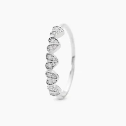 Outlet Histoire d'Or Bague Declaration De Zirconium argent blanc oxyde