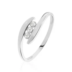 Clearance Histoire d'Or Bague Delphine or blanc diamant