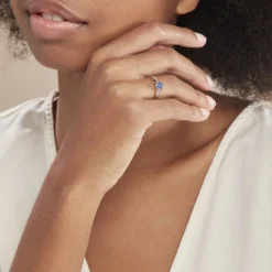 Histoire d'Or Bague Denise Or Blanc Saphir Et Diamant* Bagues|Bagues Avec Pierre