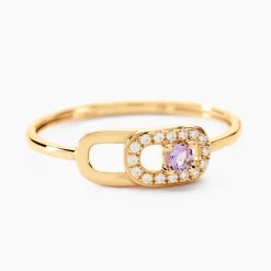 Histoire d'Or Bague Deonne Or Jaune Améthyste Oxyde De Zirconium* Bagues|Bagues Avec Pierre