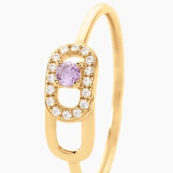Histoire d'Or Bague Deonne Or Jaune Améthyste Oxyde De Zirconium* Bagues|Bagues Avec Pierre