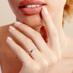 Clearance Histoire d'Or Bague Diamotion or blanc diamant