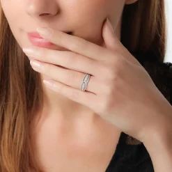 Histoire d'Or Bague Diana Or Blanc Diamant* Bagues|Bagues Avec Pierre