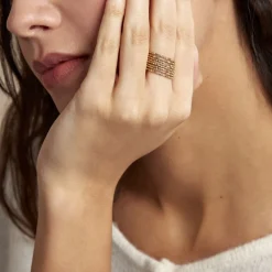 Best Histoire d'Or Bague Dion Acier Jaune