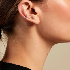 Histoire d'Or Bague D'oreille Unitaire Charmaine Argent Blanc Oxyde De Zirconium* Boucles D'Oreilles|Piercings D'Oreilles