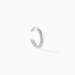Clearance Histoire d'Or Bague D'oreille Unitaire Ollie Argent Blanc
