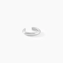 Clearance Histoire d'Or Bague D'oreille Unitaire Ollie Argent Blanc