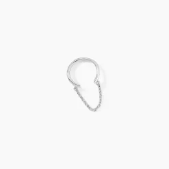 Histoire d'Or Bague D'oreille Unitaire Sara Argent Blanc* Boucles D'Oreilles|Piercings D'Oreilles