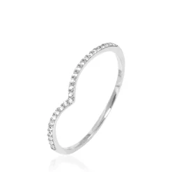 Hot Histoire d'Or Bague Dounia Or Blanc Oxyde De Zirconium