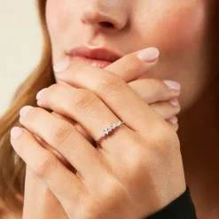 Sale Histoire d'Or Bague Eclat D'Aurore Argent Blanc Oxyde De Zirconium