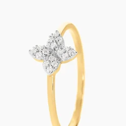 Histoire d'Or Bague Eclosion Precieuse Or Jaune Oxyde De Zirconium* Bagues|Bagues Avec Pierre