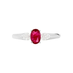 Histoire d'Or Bague Edgina Or Blanc Rubis Et Diamant* Bagues|Bagues Avec Pierre