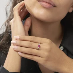 Histoire d'Or Bague Edgina Or Blanc Rubis Et Diamant* Bagues|Bagues Avec Pierre