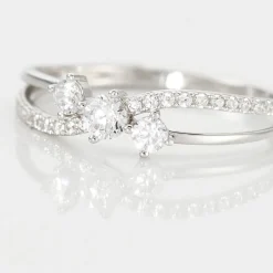 Histoire d'Or Bague Edwige Or Blanc Oxyde De Zirconium* Bagues|Bagues Avec Pierre