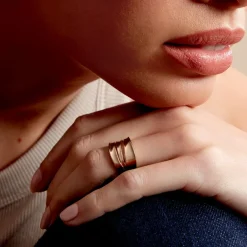 New Histoire d'Or Bague Edwyna plaqué or jaune