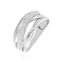 Online Histoire d'Or Bague Elodea or blanc diamant