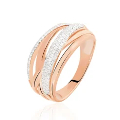 Online Histoire d'Or Bague Elodea or rose diamant
