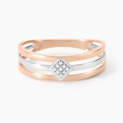 Online Histoire d'Or Bague Elsa Or Bicolore Diamant